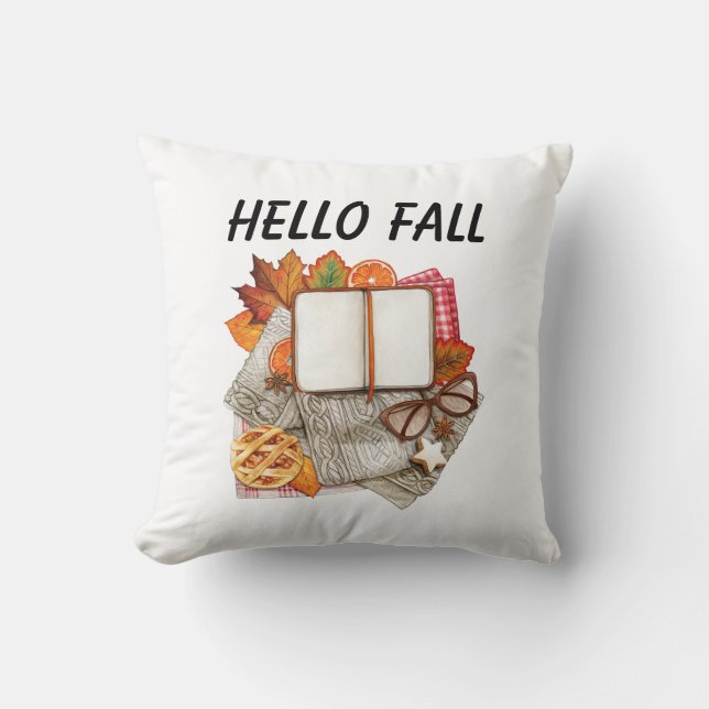Hallo Fall verlaat Schattigee herfstinrichting Kussen (Voorkant)