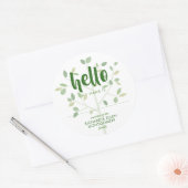 Hallo Familiereünie Ronde Sticker (Envelop)