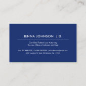 hallo | Fancy Script Navy Blue Visitekaartje (Achterkant)