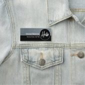 Hallo Faux Diamond Bord Professional Naamplaatje (In situ)