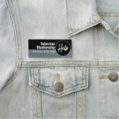 Hallo Faux Diamond Bord Professional Naamplaatje (In situ)