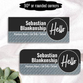 Hallo Faux Diamond Bord Professional Naamplaatje