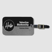 Hallo Faux Diamond Plate  Professional Bagagelabel (Voorkant (horizontaal))