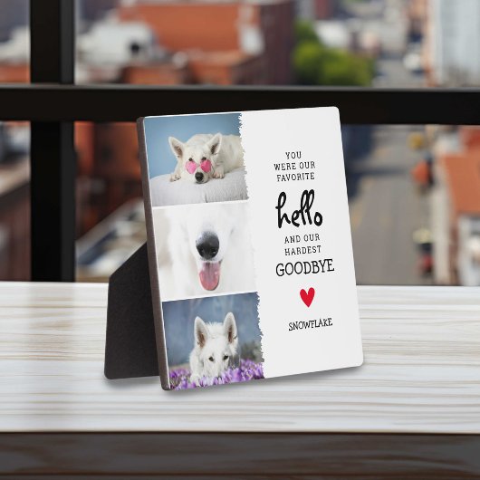 Hallo Favoriet, Hardest Goodbye Pet Loss Dog Fotoplaat