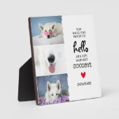 Hallo Favoriet, Hardest Goodbye Pet Loss Dog Fotoplaat (Voorkant)