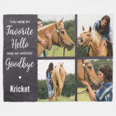 Hallo Favoriet Vaarwel 4 Foto Memorial Fleece Deken (Voorkant (Horizontaal))