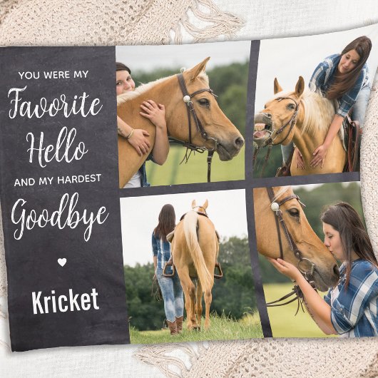 Hallo Favoriet Vaarwel 4 Foto Memorial Fleece Deken