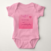 hallo "Favoriet" Valentijn Baby Jersey Sleeper Romper (Voorkant)