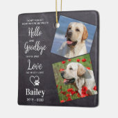 Hallo Favoriete2 Foto Hond Memorial Keramisch Ornament (Links)