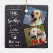 Hallo Favoriete2 Foto Hond Memorial Keramisch Ornament (Achterkant)