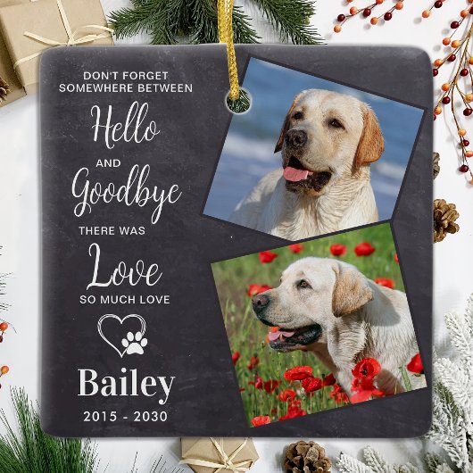Hallo Favoriete2 Foto Hond Memorial Keramisch Ornament