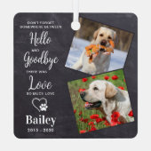 Hallo Favoriete2 Foto Hond Memorial Metalen Ornament (Achterkant)