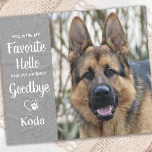 Hallo Favoriete foto Dog Loss Pet Memorial Fleece Deken