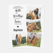 Hallo Favoriete fotocollage Pet Memorial Fleece Deken (Voorkant)