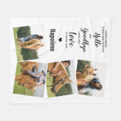Hallo Favoriete fotocollage Pet Memorial Fleece Deken (Voorkant (Horizontaal))