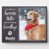 Hallo Favoriete gepersonaliseerde huisdier verlies Fotoplaat (Voorkant)