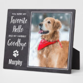 Hallo Favoriete gepersonaliseerde huisdier verlies Fotoplaat (Zijkant)