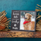 Hallo Favoriete gepersonaliseerde huisdier verlies Fotoplaat (Zijkant)