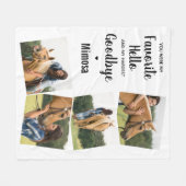 Hallo Favoriete Herinnering Personaliseer 4 Afbeel Fleece Deken (Voorkant (Horizontaal))
