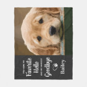 Hallo Favoriete huisdier Memorial Fleece Deken (Voorkant)
