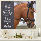 Hallo Favoriete Memorial Aangepaste Paard Foto Canvas Afdruk