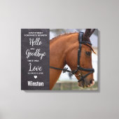 Hallo Favoriete Memorial Aangepaste Paard Foto Canvas Afdruk (Voorkant)