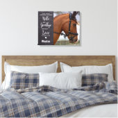 Hallo Favoriete Memorial Aangepaste Paard Foto Canvas Afdruk (Insitu (Slaapkamer))