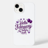 Hallo Februari: Vier je verjaardag maand! Case-Mate iPhone Case (Achterkant)
