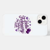 Hallo Februari: Vier je verjaardag maand! Case-Mate iPhone Case (Achterkant (horizontaal))