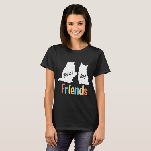 Hallo Feline Friends: Hoi! T-shirt (Voorkant volledig)