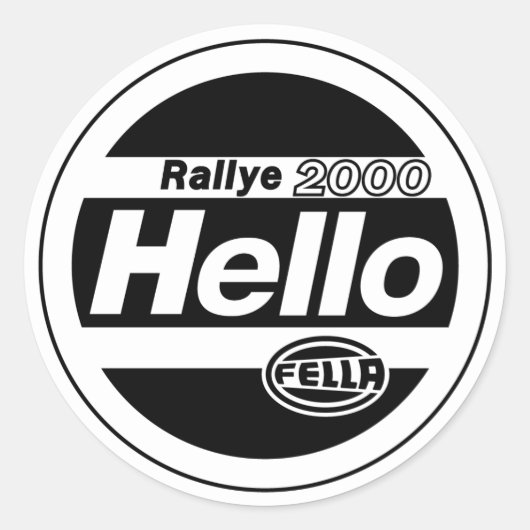 hallo Fella Rally Lights Ronde Sticker (Voorkant)