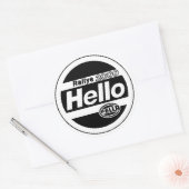 hallo Fella Rally Lights Ronde Sticker (Envelop)