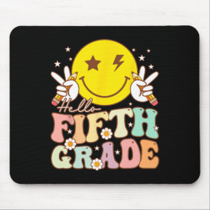 Hallo Fifth Grade Hippie Smile Gezicht 5th Grade T Muismat