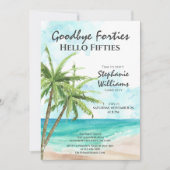 Hallo Fifties Summer Beach 50ste verjaardagsfeestj Kaart (Voorkant)