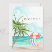 Hallo Fifties Summer Beach 50ste verjaardagsfeestj Kaart (Achterkant)