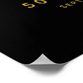 Hallo Fifty Retro | 50e verjaardag welkomstbord Poster (Hoek)