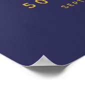 Hallo Fifty Retro | 50e verjaardag welkomstbord Poster (Hoek)