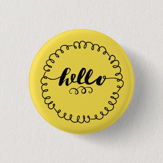 hallo Flair Pin Ronde Button 3,2 Cm (Voorkant)