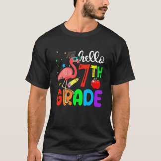 Hallo Flamingo Van De Zevende Klas Terug Naar Scho T-shirt