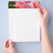 Hallo! Flyers papier Roze Tulp Bloemen Lente (Hand)