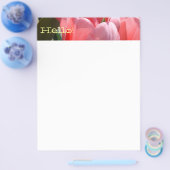 Hallo! Flyers papier Roze Tulp Bloemen Lente (Enkel)