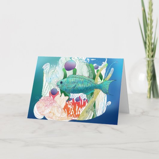 Hallo Fortnight Fish zegt. Kaart (Voorkant)