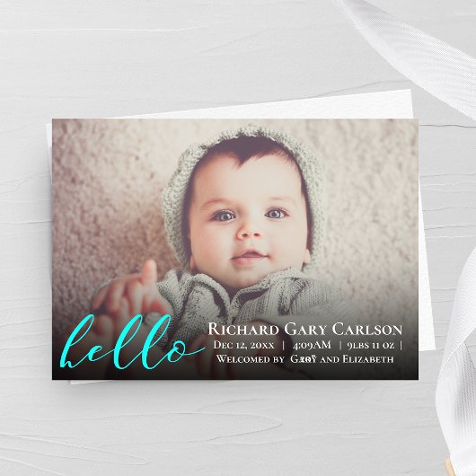 Hallo Foto Baby Geboorte Aankondiging