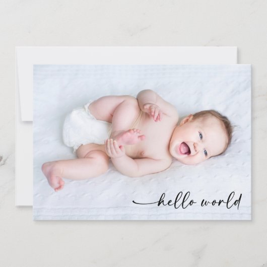 Hallo Foto kalligrafie Aankondiging (Voorkant)