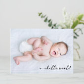 Hallo Foto kalligrafie Aankondiging (Staand voorkant)