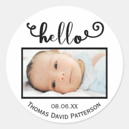 hallo foto met witte achtergrond - Cirkelsticker Ronde Sticker