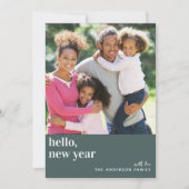 Hallo Foto Nieuwjaar Feestdagenkaart (Voorkant)