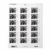Hallo Foto Roze Wit Etiket (Full Sheet)