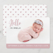 hallo foto van een meisje met overlay aankondiging (Voorkant / Achterkant)