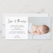 Hallo Foto van Wereldgeboorte Fotokaart Aankondiging (Achterkant)